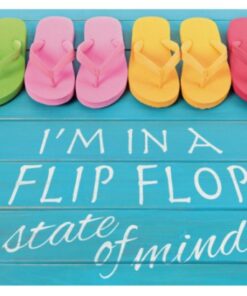 Coaster 4" Sq Flip Flop State