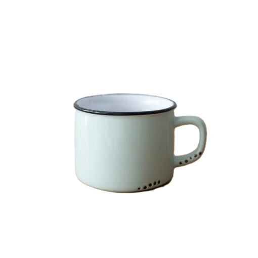 Cappuccino Mug Enamel Look Mint 8oz