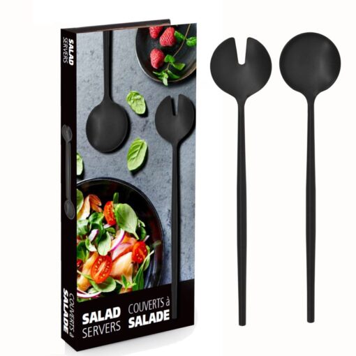 Salad Servers Black Set SS - Image 2