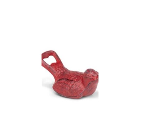 Cast Iron Bottle Opener Bird Red