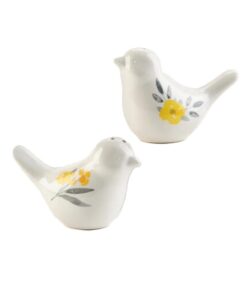 Bird Salt & Pepper Set w/Yellow Flowers