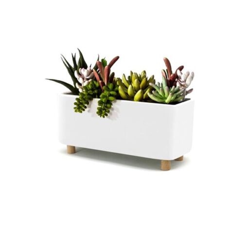 Quatu Planter Rectangular White