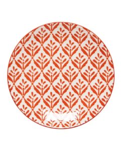 Copper Leaves Stamped Appetizer Plate 6"