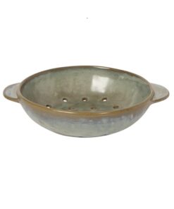 Gray Stoneware Fruit Bow 7"