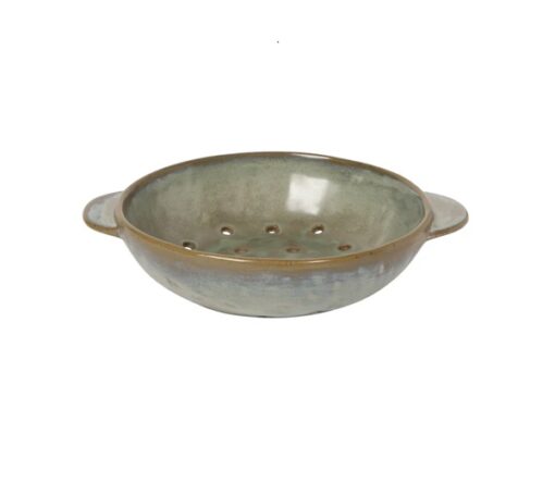 Gray Stoneware Fruit Bow 7"