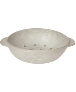 Ivory Stoneware Fruit Bowl 9"