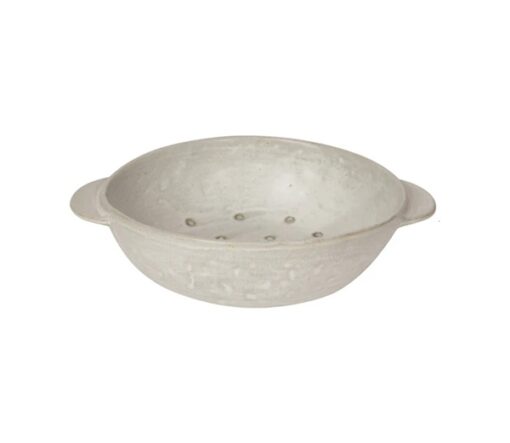 Ivory Stoneware Fruit Bowl 9"