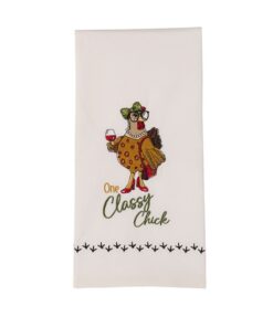 One Classy Chick Embroidered Dishtowel