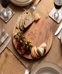 Alternative view of Woodbury Lane Round Wood Serving Board