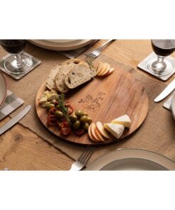 Alternative view of Woodbury Lane Round Wood Serving Board