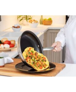 Alternative view of Meyer Dynasty Clad Fry pan- Black Eterna NS