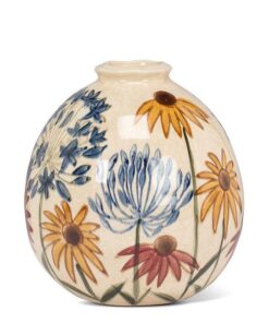 Sm Blue Allium Ball Vase-7"H