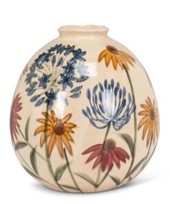 Md Blue Allium Ball Vase-9"H