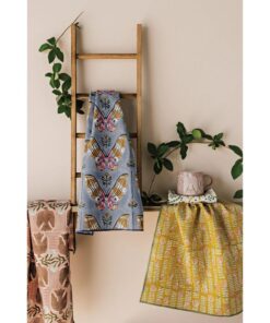 Alternative view of Aurora Block Print Dishtowel