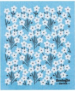 Bouquet Blue Swedish Dishcloth