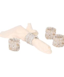 Palma Napkin Ring S4 White