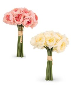 Small 18 Stem Peony Bouquet 9"H