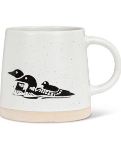 Wide Base Mug w/Loons-3.5"H(14oz)