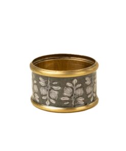 Arbor Enameled Napkin Ring Green