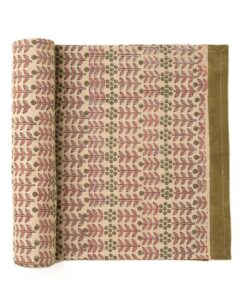 Floria Block Print Table Runner - 108”L