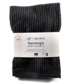Barmop Black Dishtowels Set of 3