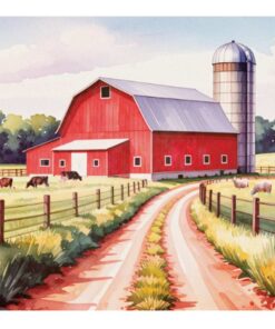 Coaster 4" Sq-Farm Barn