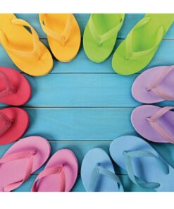 Coaster 4" Sq Circle Flip Flop