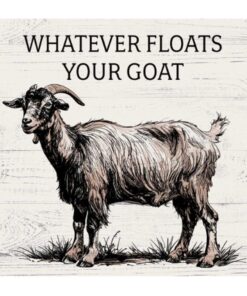 Coaster 4" Sq-Floats Your Goat