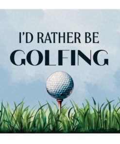 Coaster 4" Sq Golfing