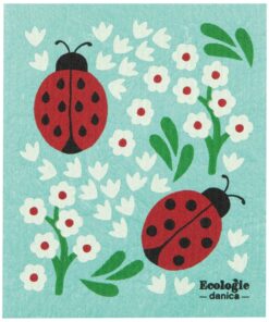 Ladybugs Swedish Dishcloth
