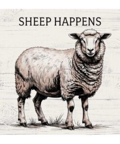 Coaster 4" Sq-Sheep Happens