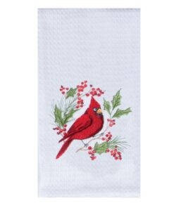 Cardinal Emb Waffle Towel