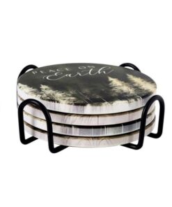 Rnd Coaster 4Pk Evergreen